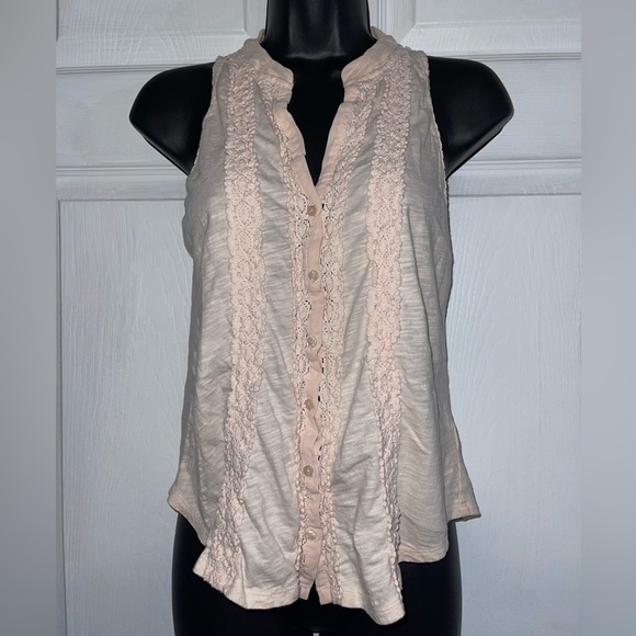 Meadow Rue - Anthropologie button up top sleeveless XSP - Picture 1 of 6